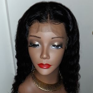 14 inch deep wave lace front wig with 13x4 closue